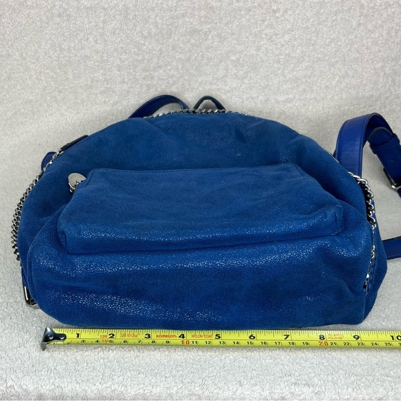Stella McCartney Falabella Mini Backpack-Blue-Shaggy Deer Faux Suede-Luxury-Boho main image 10